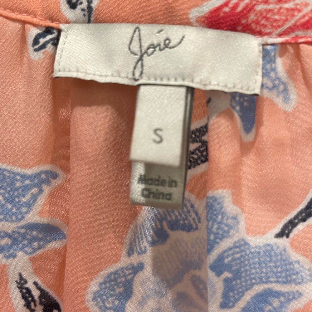 Joie Crisbell Flutter Sleeve Button Front Floral … - image 7